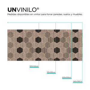 Vinilo Hoja Hexagonal Madera