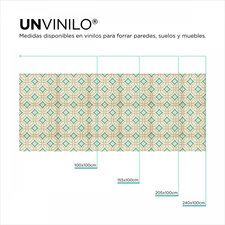 Vinilo Mosaico Hidraulico Marrones