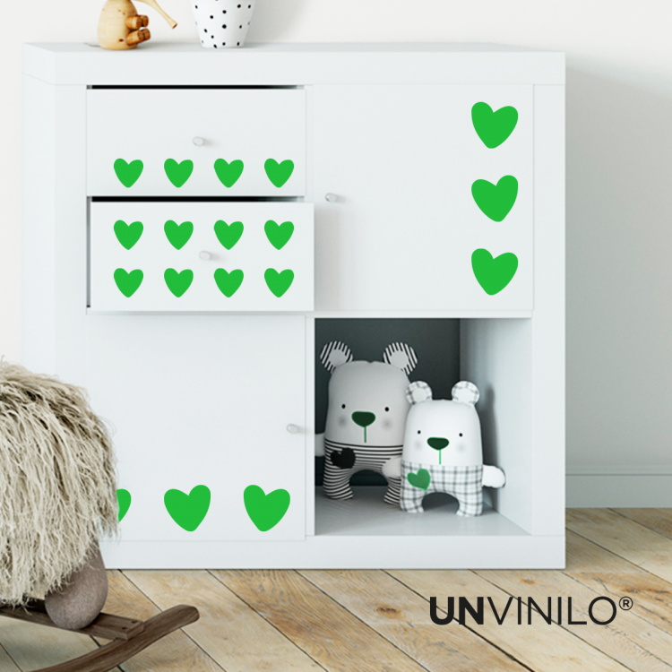 Vinilo Decorativo Pared Corazones Colgando - $ 6.499