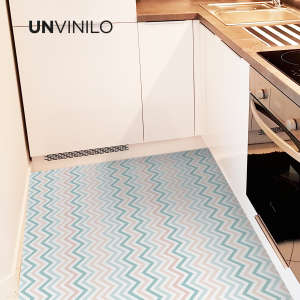 Vinilo ZigZag Pastel para Suelos