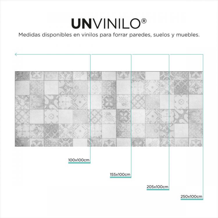 Vinilo Azulejo Vintage Gris