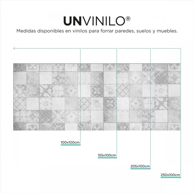 Vinilo Azulejo Vintage Gris